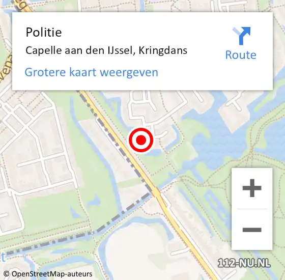 Locatie op kaart van de 112 melding: Politie Capelle aan den IJssel, Kringdans op 27 april 2024 23:04