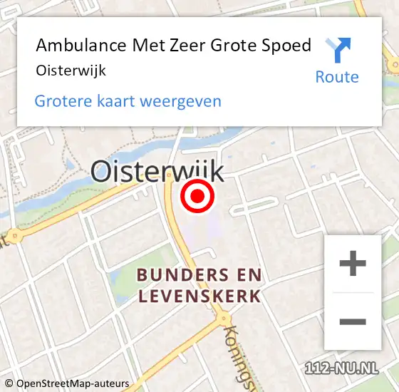 Locatie op kaart van de 112 melding: Ambulance Met Zeer Grote Spoed Naar Oisterwijk op 28 april 2024 07:13