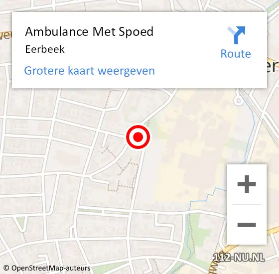 Locatie op kaart van de 112 melding: Ambulance Met Spoed Naar Eerbeek op 28 april 2024 10:09