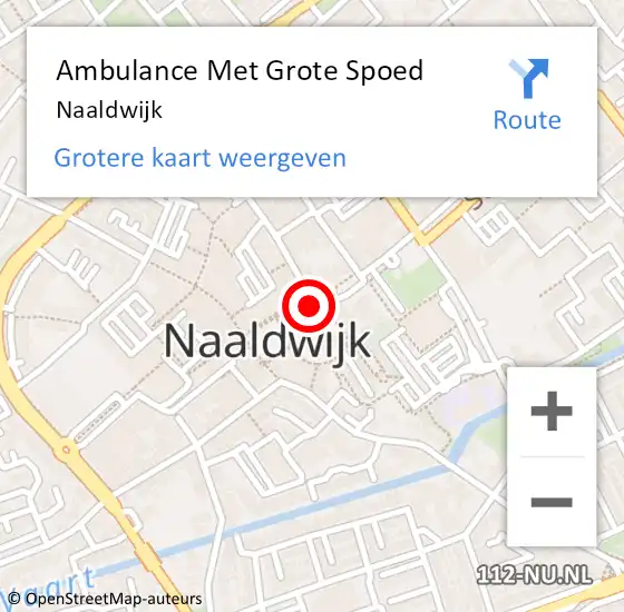 Locatie op kaart van de 112 melding: Ambulance Met Grote Spoed Naar Naaldwijk op 28 april 2024 10:52