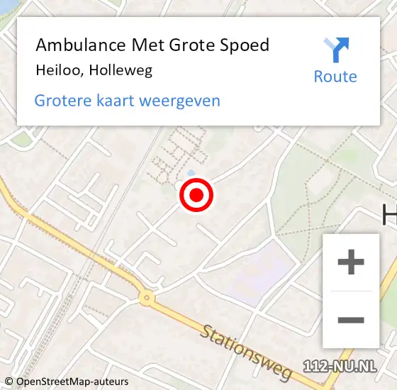 Locatie op kaart van de 112 melding: Ambulance Met Grote Spoed Naar Heiloo, Holleweg op 28 april 2024 11:09