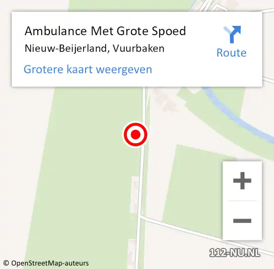 Locatie op kaart van de 112 melding: Ambulance Met Grote Spoed Naar Nieuw-Beijerland, Vuurbaken op 28 april 2024 17:53