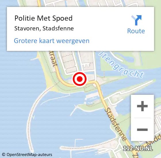 Locatie op kaart van de 112 melding: Politie Met Spoed Naar Stavoren, Stadsfenne op 28 april 2024 18:07