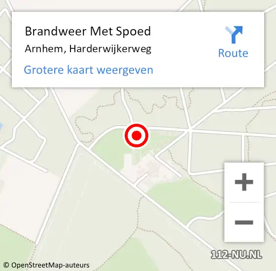 Locatie op kaart van de 112 melding: Brandweer Met Spoed Naar Arnhem, Harderwijkerweg op 28 april 2024 18:46