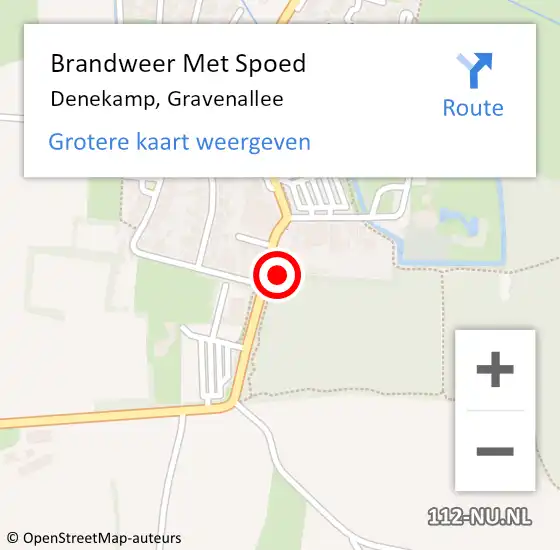 Locatie op kaart van de 112 melding: Brandweer Met Spoed Naar Denekamp, Gravenallee op 28 april 2024 19:17