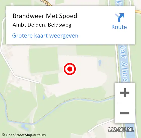 Locatie op kaart van de 112 melding: Brandweer Met Spoed Naar Ambt Delden op 28 april 2024 19:20