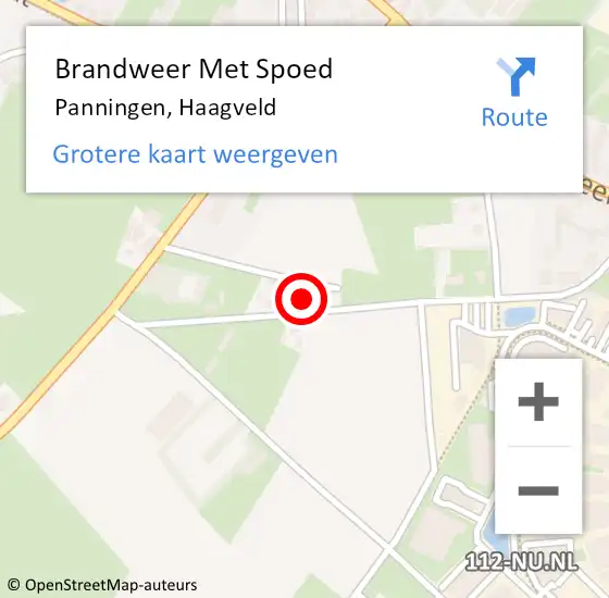 Locatie op kaart van de 112 melding: Brandweer Met Spoed Naar Panningen, Haagveld op 28 april 2024 20:41