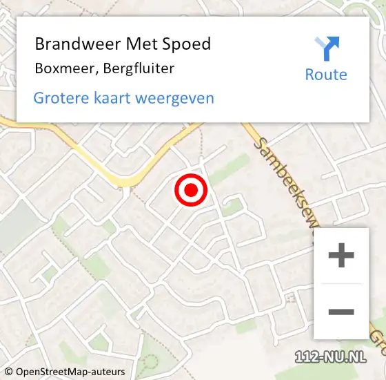 Locatie op kaart van de 112 melding: Brandweer Met Spoed Naar Boxmeer, Bergfluiter op 28 april 2024 20:50