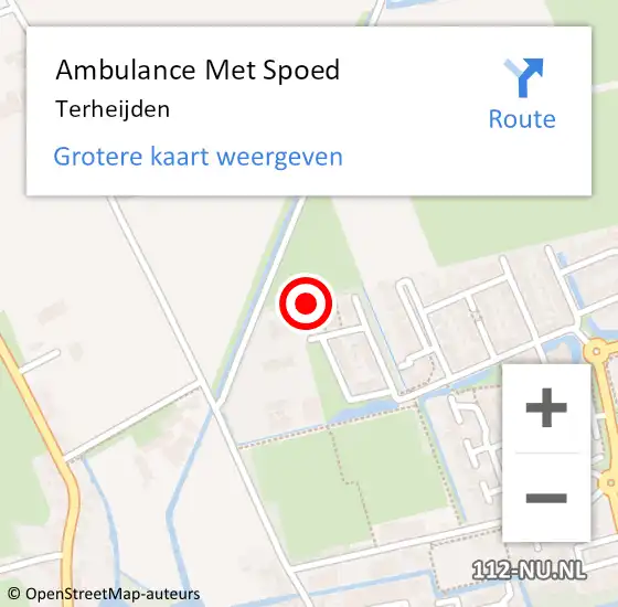 Locatie op kaart van de 112 melding: Ambulance Met Spoed Naar Terheijden op 28 april 2024 21:24