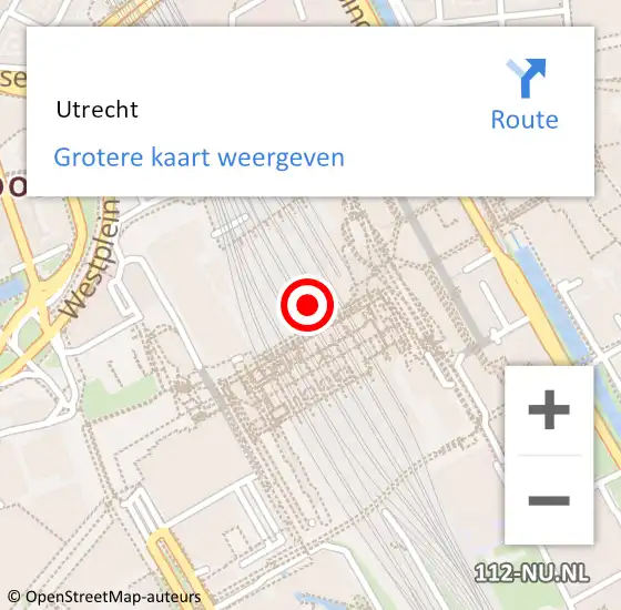 Locatie op kaart van de 112 melding:  Utrecht op 28 april 2024 22:59