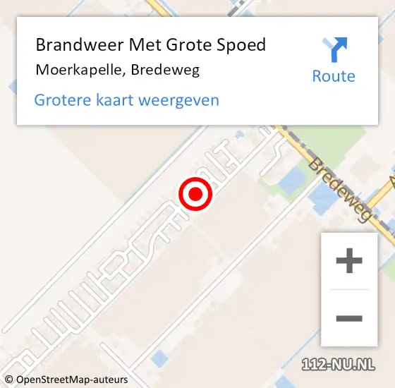 Locatie op kaart van de 112 melding: Brandweer Met Grote Spoed Naar Zevenhuizen, Bredeweg op 29 april 2024 01:10