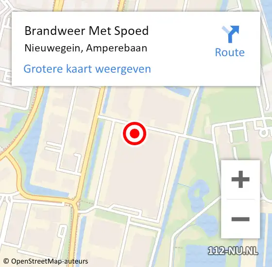 Locatie op kaart van de 112 melding: Brandweer Met Spoed Naar Nieuwegein, Amperebaan op 29 april 2024 05:16