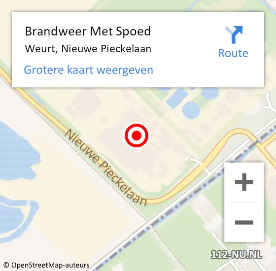 Locatie op kaart van de 112 melding: Brandweer Met Spoed Naar Weurt, Nieuwe Pieckelaan op 29 april 2024 07:41