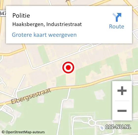 Locatie op kaart van de 112 melding: Politie Haaksbergen, Industriestraat op 29 april 2024 07:46