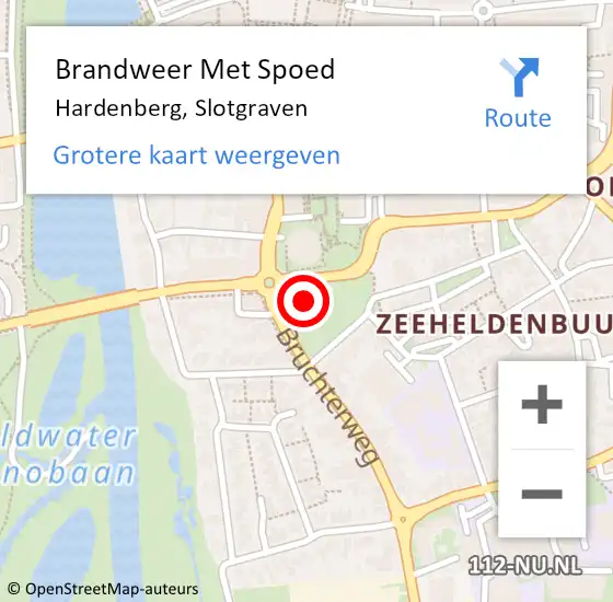 Locatie op kaart van de 112 melding: Brandweer Met Spoed Naar Hardenberg, Slotgraven op 29 april 2024 10:31