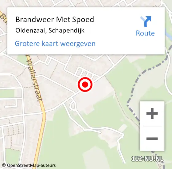 Locatie op kaart van de 112 melding: Brandweer Met Spoed Naar Oldenzaal, Schapendijk op 29 april 2024 10:41