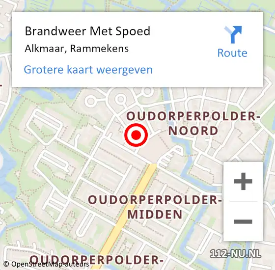 Locatie op kaart van de 112 melding: Brandweer Met Spoed Naar Alkmaar, Rammekens op 29 april 2024 12:04