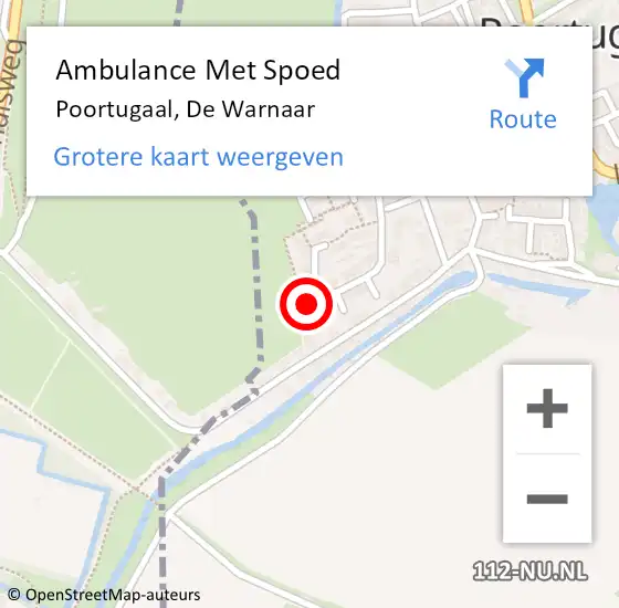 Locatie op kaart van de 112 melding: Ambulance Met Spoed Naar Poortugaal, De Warnaar op 29 april 2024 12:50