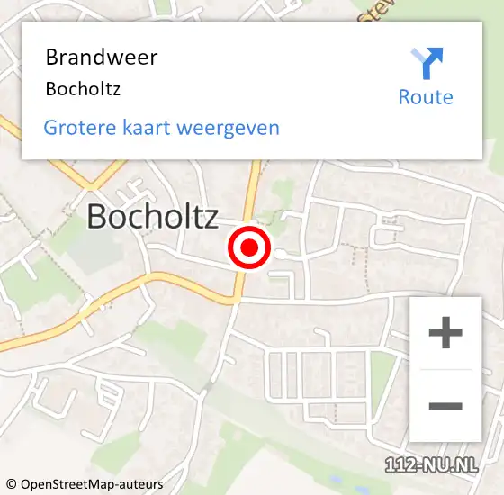 Locatie op kaart van de 112 melding: Brandweer Bocholtz op 29 april 2024 15:13