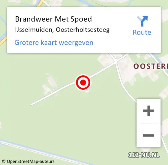 Locatie op kaart van de 112 melding: Brandweer Met Spoed Naar IJsselmuiden, Oosterholtsesteeg op 29 april 2024 15:15
