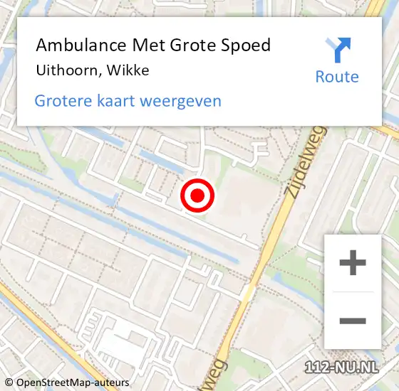 Locatie op kaart van de 112 melding: Ambulance Met Grote Spoed Naar Uithoorn, Wikke op 29 april 2024 15:33