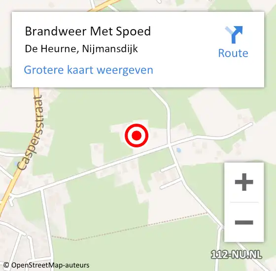 Locatie op kaart van de 112 melding: Brandweer Met Spoed Naar De Heurne, Nijmansdijk op 29 april 2024 15:48