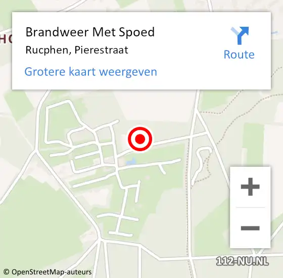 Locatie op kaart van de 112 melding: Brandweer Met Spoed Naar Rucphen, Pierestraat op 29 april 2024 16:20