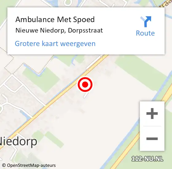 Locatie op kaart van de 112 melding: Ambulance Met Spoed Naar Nieuwe Niedorp, Dorpsstraat op 29 april 2024 17:40