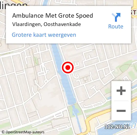 Locatie op kaart van de 112 melding: Ambulance Met Grote Spoed Naar Vlaardingen, Oosthavenkade op 29 april 2024 20:16