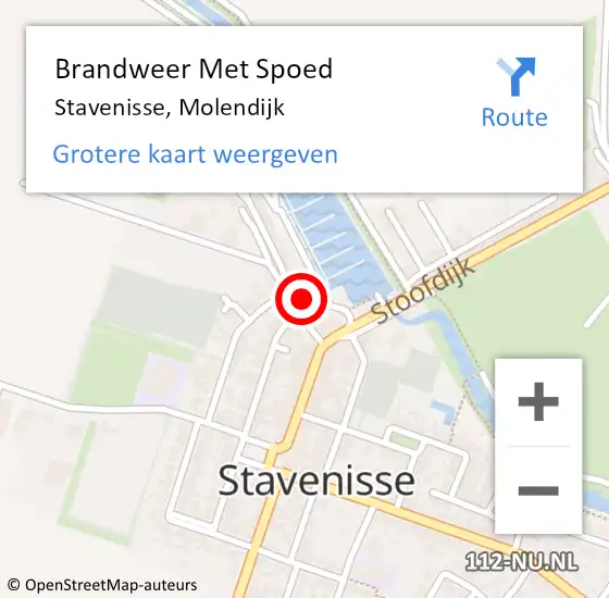Locatie op kaart van de 112 melding: Brandweer Met Spoed Naar Stavenisse, Molendijk op 29 april 2024 22:02