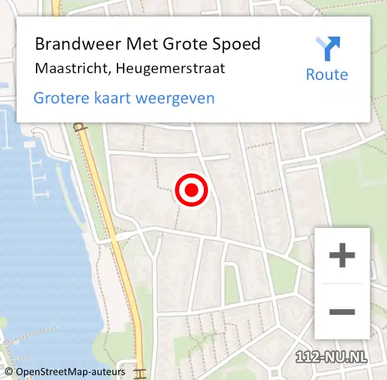 Locatie op kaart van de 112 melding: Brandweer Met Grote Spoed Naar Maastricht, Heugemerstraat op 29 april 2024 23:30