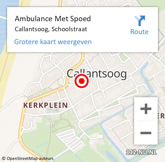 Locatie op kaart van de 112 melding: Ambulance Met Spoed Naar Callantsoog, Schoolstraat op 30 april 2024 06:04
