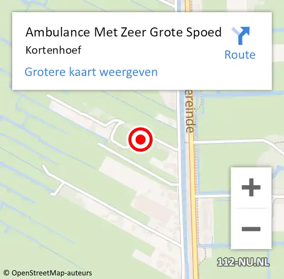 Locatie op kaart van de 112 melding: Ambulance Met Zeer Grote Spoed Naar Kortenhoef op 30 april 2024 09:32