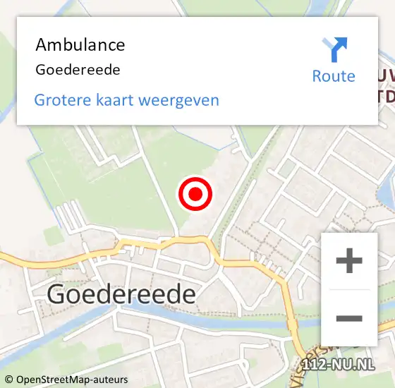 Locatie op kaart van de 112 melding: Ambulance Goedereede op 30 april 2024 10:39