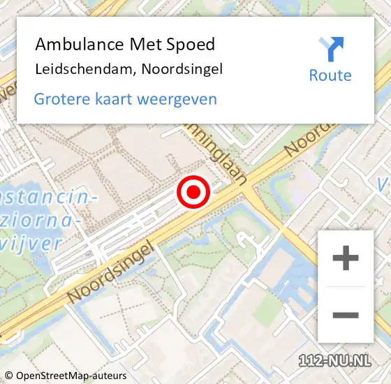 Locatie op kaart van de 112 melding: Ambulance Met Spoed Naar Leidschendam, Noordsingel op 30 april 2024 11:16