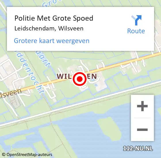 Locatie op kaart van de 112 melding: Politie Met Grote Spoed Naar Leidschendam, Wilsveen op 30 april 2024 11:55