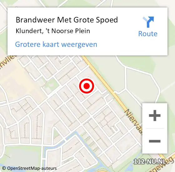 Locatie op kaart van de 112 melding: Brandweer Met Grote Spoed Naar Klundert, 't Noorse Plein op 30 april 2024 12:53