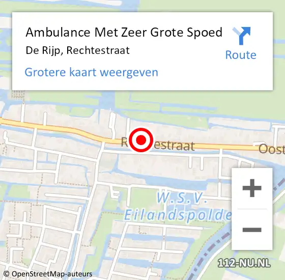 Locatie op kaart van de 112 melding: Ambulance Met Zeer Grote Spoed Naar De Rijp, Rechtestraat op 30 april 2024 13:54