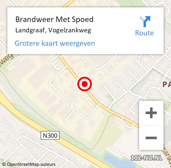 Locatie op kaart van de 112 melding: Brandweer Met Spoed Naar Landgraaf, Vogelzankweg op 30 april 2024 14:49