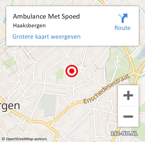 Locatie op kaart van de 112 melding: Ambulance Met Spoed Naar Haaksbergen op 30 april 2024 17:05