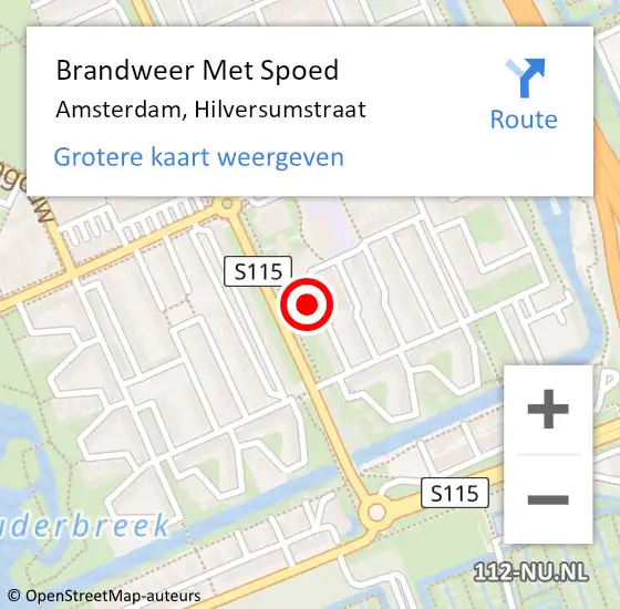 Locatie op kaart van de 112 melding: Brandweer Met Spoed Naar Amsterdam, Hilversumstraat op 30 april 2024 17:19