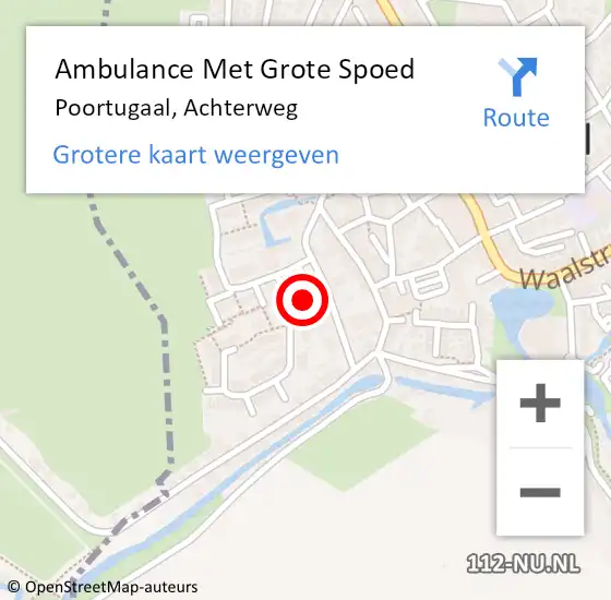 Locatie op kaart van de 112 melding: Ambulance Met Grote Spoed Naar Poortugaal, Achterweg op 30 april 2024 19:32
