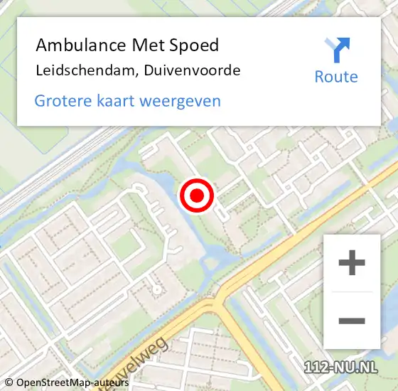 Locatie op kaart van de 112 melding: Ambulance Met Spoed Naar Leidschendam, Duivenvoorde op 30 april 2024 20:24