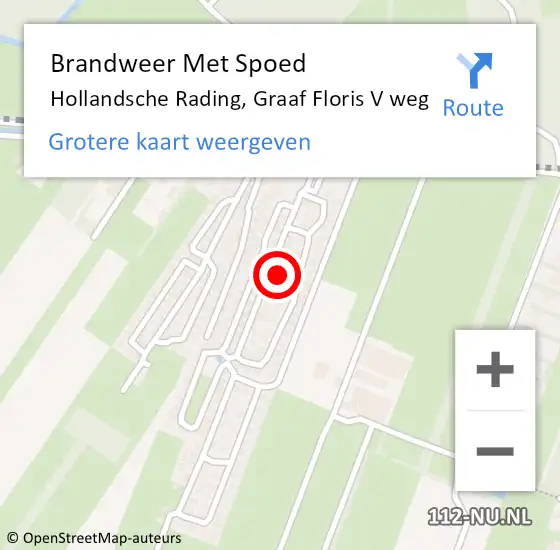 Locatie op kaart van de 112 melding: Brandweer Met Spoed Naar Hollandsche Rading, Graaf Floris V weg op 30 april 2024 21:28