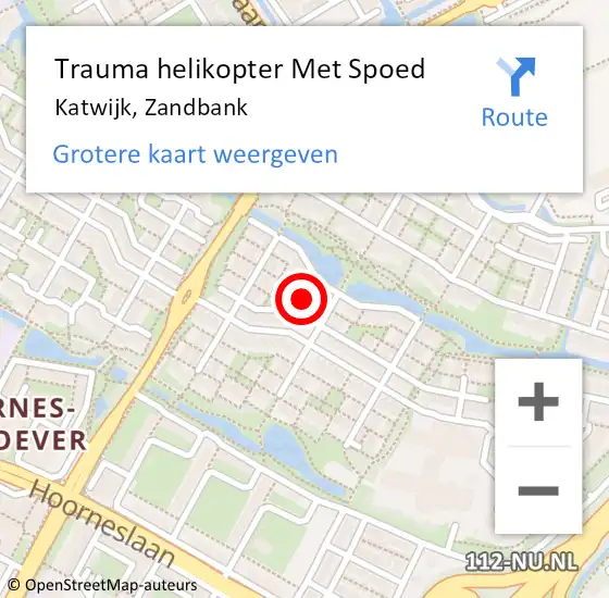 Locatie op kaart van de 112 melding: Trauma helikopter Met Spoed Naar Katwijk, Zandbank op 30 april 2024 21:42