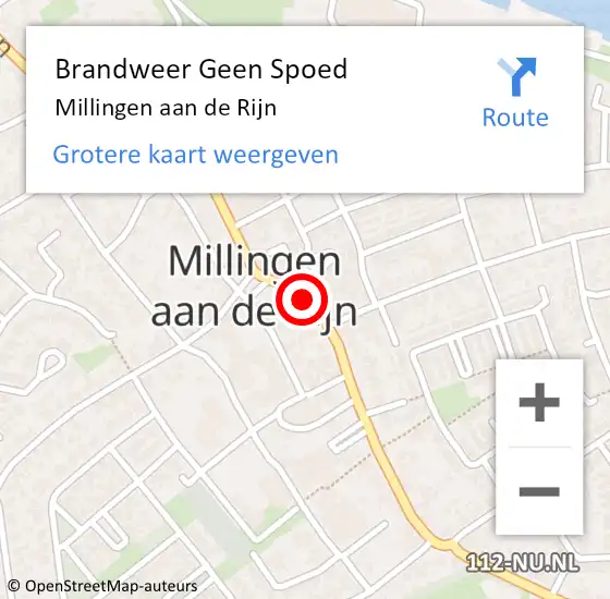 Locatie op kaart van de 112 melding: Brandweer Geen Spoed Naar Millingen aan de Rijn op 4 oktober 2014 09:45