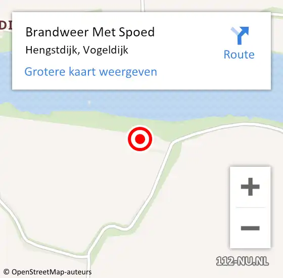 Locatie op kaart van de 112 melding: Brandweer Met Spoed Naar Hengstdijk, Vogeldijk op 1 mei 2024 10:23