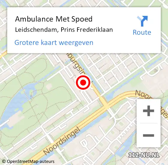 Locatie op kaart van de 112 melding: Ambulance Met Spoed Naar Leidschendam, Prins Frederiklaan op 1 mei 2024 15:58