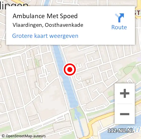 Locatie op kaart van de 112 melding: Ambulance Met Spoed Naar Vlaardingen, Oosthavenkade op 1 mei 2024 16:14