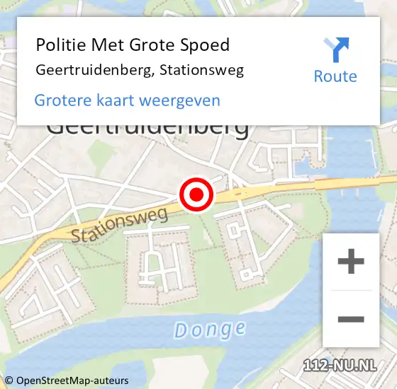 Locatie op kaart van de 112 melding: Politie Met Grote Spoed Naar Geertruidenberg, Stationsweg op 1 mei 2024 16:30